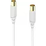Hama cavo antenna, connettore maschio coassiale - connettore femmina coassiale, dorato, 5,0 m, 120 dB 00202025