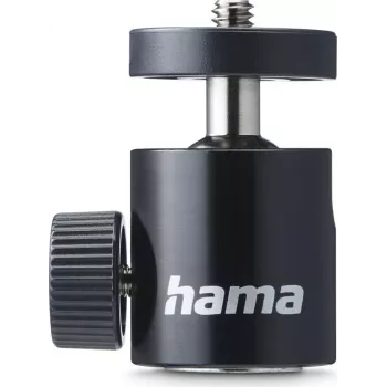 Hama testa a sfera per treppiedi, altezza 50 mm, filettatura 1/4 di pollice, Ø 30 mm, nero 00005001