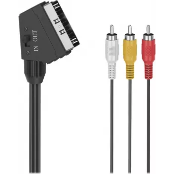 Hama Classic Line cavo SCART a 3 RCA audio/video, 1,5 m, nero 00305015