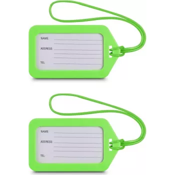 Hama etichetta per bagagli, 9 x 5 cm, confezione da 2, verde (00178162)
