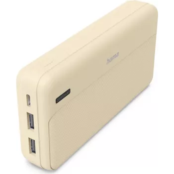 Hama Power Pack Pocket 20, 20000 mAh, 2x USB-A, sabbia (00201775)