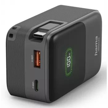 Hama Power Pack Roll Up 10000mAh USB-C PD 20W powerbank a ricarica rapida nero 00201784