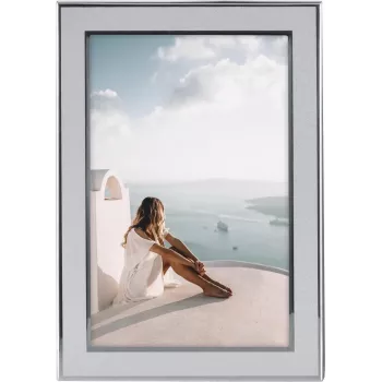 Hama Santorini cornice singola - alluminio - vetro - argento - opaco - da tavolo/appesa - 13 x 18 cm 00193106