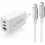 Hama caricabatterie rapido USB-C con cavo USB-C, 100W Power Delivery, 1,5m, bianco 00200027