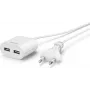 Hama Alimentatore USB con cavo da 1,9 m, 2,4 A, 2x USB-A, bianco (00223203)
