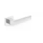 HANDLE DOOR CUBE RT CHROME - set maniglia porta in lega di zinco con cromo lucido, con rosetta quadrata, reversibile per porte interne, rosetta 52x52 mm, maniglia 130 mm