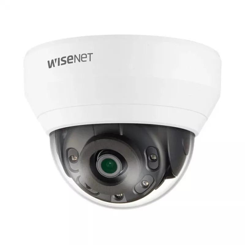 HANWHA VISION QND-6012R1 telecamera IP dome fissa da interno 2MP con obiettivo 2,8mm, IR, WDR, PoE