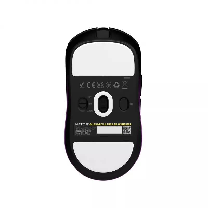 Hator Quasar 3 ULTIMA Mouse da gaming con filo nero-viola