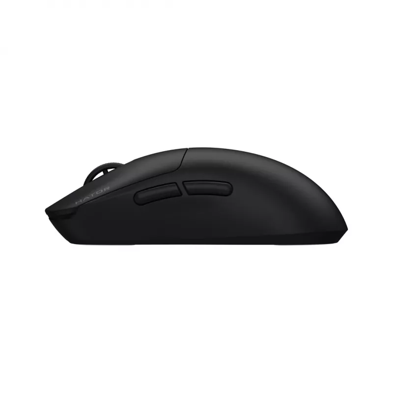 Hator Quasar 3S Pro Mouse da gaming wireless, nero, 26000 DPI, ottico, 2,4 GHz, USB-C, per destrorsi, RGB