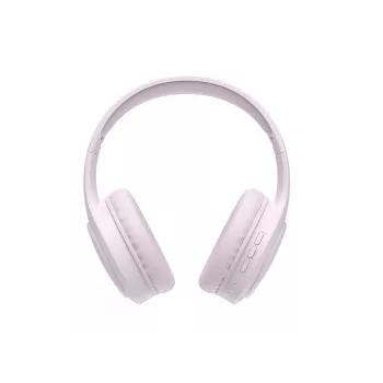 HAV H633BT cuffie over-ear wireless con Bluetooth 5.3, 30 ore di autonomia, design pieghevole, microfono integrato, supporto schede TF – rosa