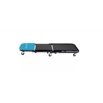 Hazet 195N-3 carrello officina e sgabello 2 in 1, portata 150 kg, 1198 x 440 x 135 mm, blu/nero