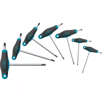 HAZET 829KKT/7 Set di cacciaviti Torx con profilo a T, 7 pezzi (T10-T40)