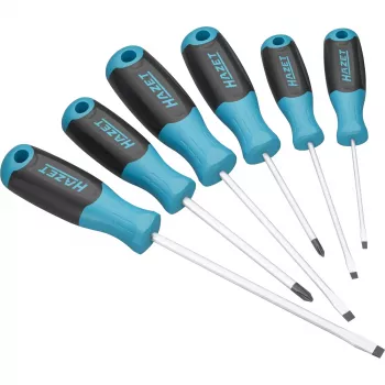 HAZET Set di cacciaviti 811/6, 6 pezzi, blu/nero, antiscivolo