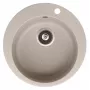 HELIKA Lavello Clarus SR100-110W Lavello da Cucina in Composito di Granito Nero 780x500mm