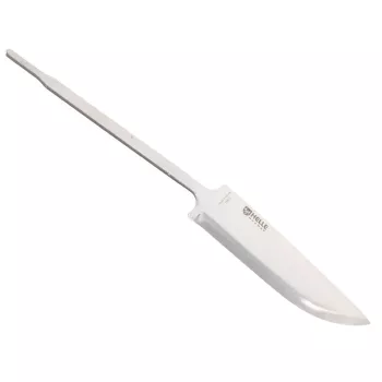 HELLE K75 Erba lama grezza in acciaio inossidabile a tripla laminazione, 101 mm, drop point, affilatura scandi, Norvegia
