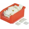 HellermannTyton MB4CA/S/-N66-NA-C1 basi per fascette avvitabili/autoadesive trasparenti, PA66, 28x28mm, 100 pezzi 151-28449
