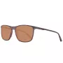 Helly Hansen HH5004-C01-57 Occhiali da sole uomo rettangolari, montatura nera, lenti grigie, 57/18/140 mm