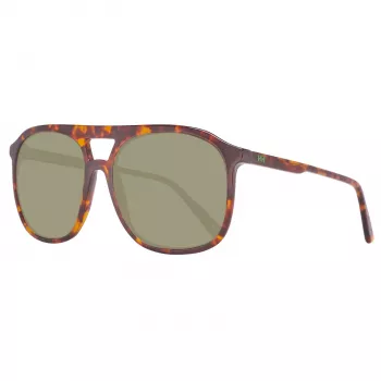 HELLY HANSEN HH5019-C02-55 Occhiali da sole uomo sportivi rettangolari, nero opaco, lenti grigio fumo, 55/17/140 mm