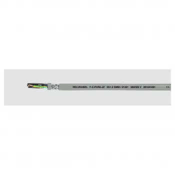 HELUKABEL HELU F-C-PUR-JZ 5G0,5 21203 - Cavo di comando PUR schermato 5 x 0,5 mm², grigio