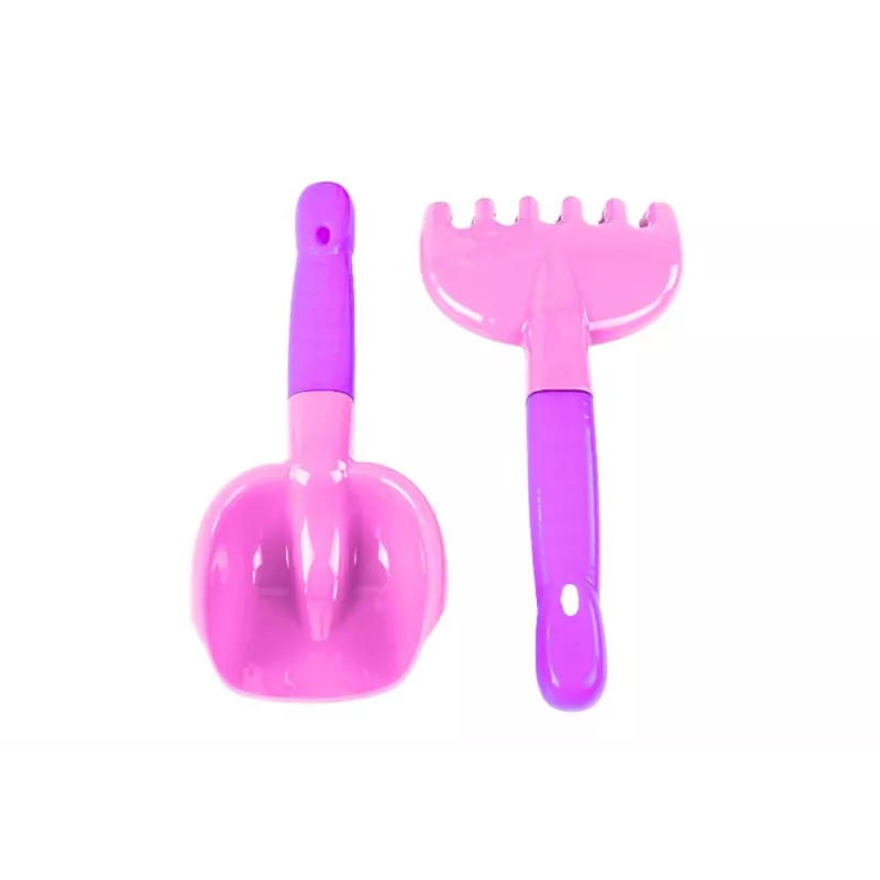 HEMAR set rastrello per sabbia, spatola, bicolore, 2 pz. mix