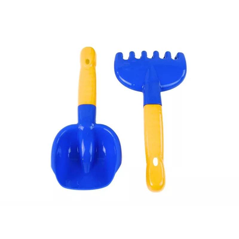 HEMAR set rastrello per sabbia, spatola, bicolore, 2 pz. mix
