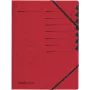 HERLITZ easyorga A4 Cartella organizzativa a 7 sezioni, cartoncino Colorspan rosso, interno Manila nero 10843068