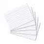 HERLITZ Schede per schedario DIN A8 rigate bianche 170 g senza legno righe blu 100 pezzi