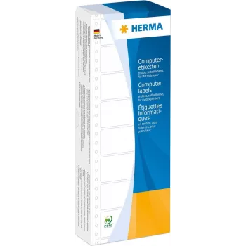 HERMA 8161 etichette bianche per modulo continuo, piegatura a fisarmonica, adesivo permanente, opaco, 88,9 x 35,7 mm, 2000 etichette
