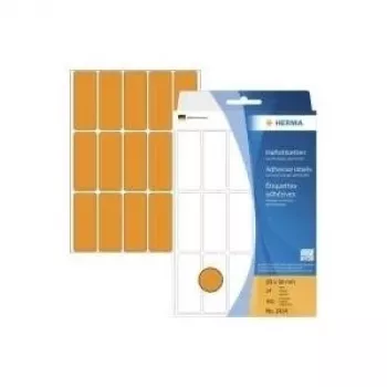 HERMA etichette permanenti arancione fluorescente 20 x 50 mm, 360 etichette (24 fogli x 15)