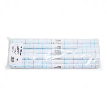HERMA pellicola adesiva protettiva per libri, trasparente lucida PP, 400 mm x 1 m, linee di griglia 7001
