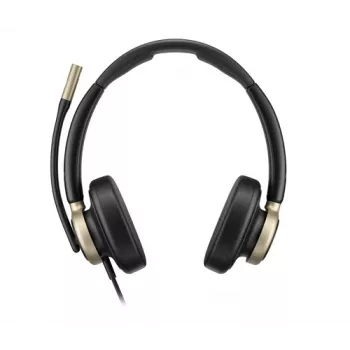 Hewlett Packard Poly Mission 820 cuffie stereo USB con filo e microfono ad archetto con cancellazione del rumore - nero