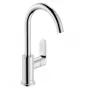 Miscelatore monocomando lavabo HG Rebris S 210 bocca girevole pop-up Cromo