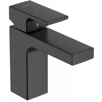 HG Vernis Shape - 100 miscelatore lavabo con tirante, nero