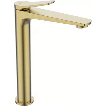 High Peak miscelatore monocomando per lavabo Nestos oro spazzolato