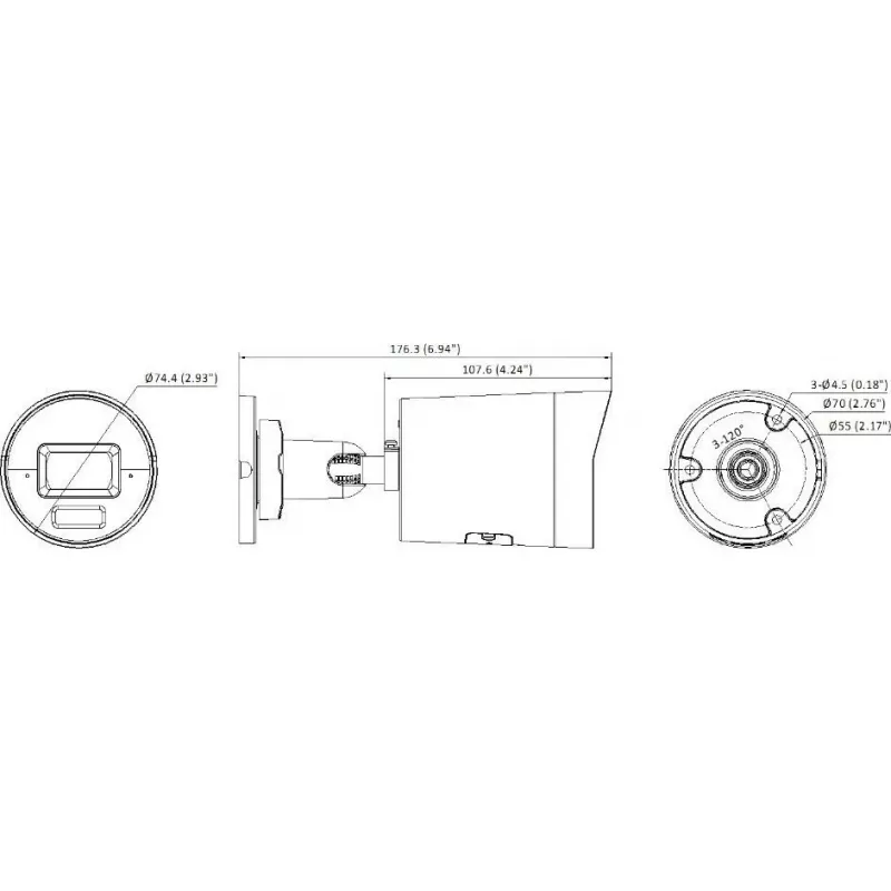 Hikvision 12MP DS-2CD20126G3-IUY/SL(2.8mm)(eF) telecamera IP, nero