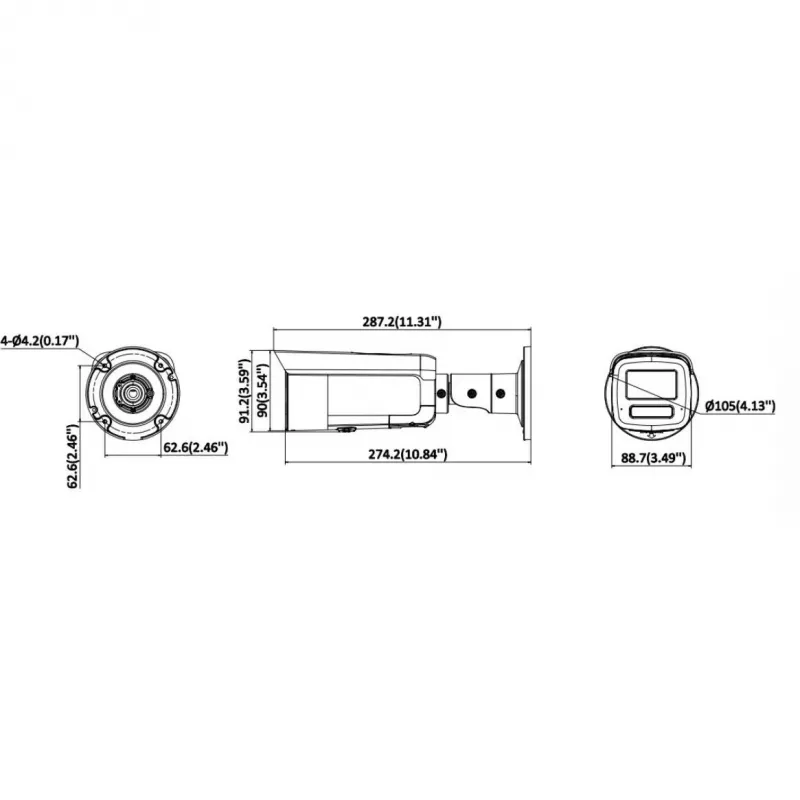 Hikvision telecamera IP 12MP DS-2CD2T126G3-IS2UY/SL(2,8mm)(eF) AcuSense DarkFighter