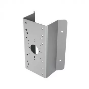 Hikvision DS-1276ZJ-SUS Staffa ad angolo per telecamere dome, acciaio inox, interno/esterno, bianco/argento