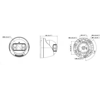 Hikvision DS-2CD1383G2P-LIUF/SL 8 MP Smart Hybrid Light telecamera IP turret con audio bidirezionale, obiettivo 2,0 mm