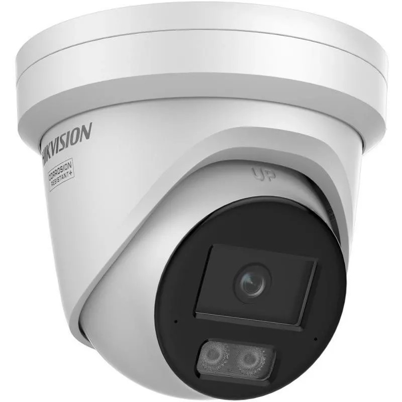 Hikvision DS-2CD2367G3-LIS2UY/SL 2.8mm telecamera di rete turret da esterno 6MP con AcuSense, audio bidirezionale e luce bianca