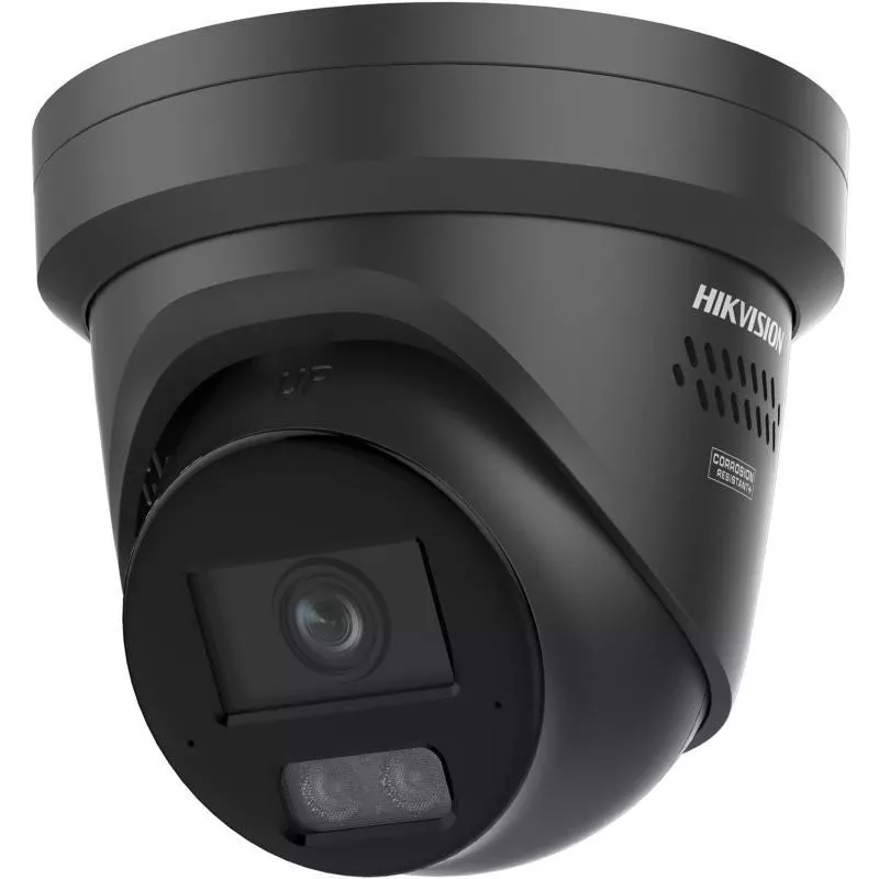 Hikvision DS-2CD2367G3-LIS2UY/SRB Telecamera di rete turret 6MP AcuSense, 2,8 mm, Nero