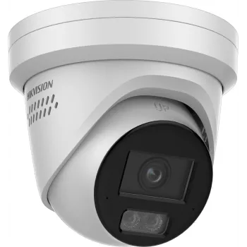 Hikvision DS-2CD2387G3-LIS2UY/SRB telecamera turret esterna 8MP con AcuSense, obiettivo 2.8mm, audio bidirezionale, IP67, PoE
