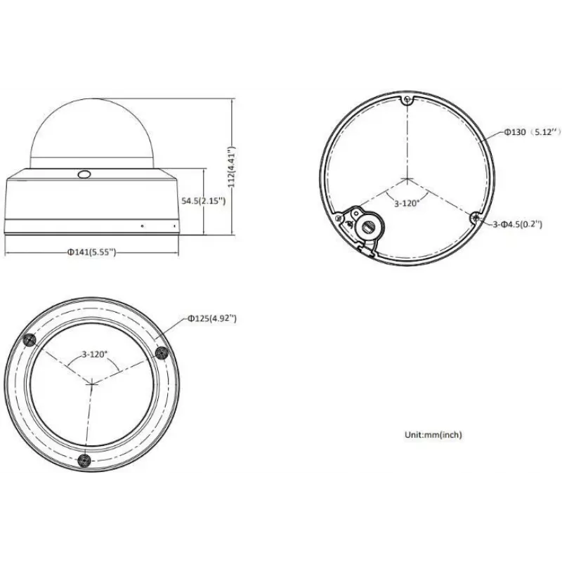 Hikvision DS-2CD2786G2H-IPTRZS 2.8-12mm PL 8 MP telecamera IP dome AcuSense PTRZ con obiettivo varifocale