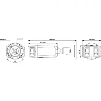 Hikvision DS-2CD2T167G3P-LIS2UY/SL(180°) telecamera IP panoramica 16MP - ColorVu AcuSense