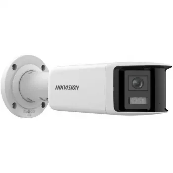 Hikvision DS-2CD2T46G2P-ISU/SL(2.8MM)(C) Telecamera IP panoramica 4MP AcuSense, 2x 2,8mm, campo visivo 180°, IP67, PoE
