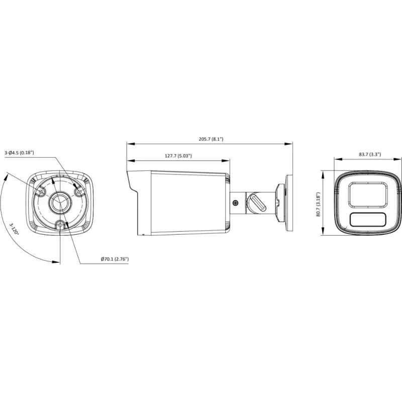 Hikvision DS-2CE10KF3T-LS(2.8mm)(O-STD) telecamera 4 in 1
