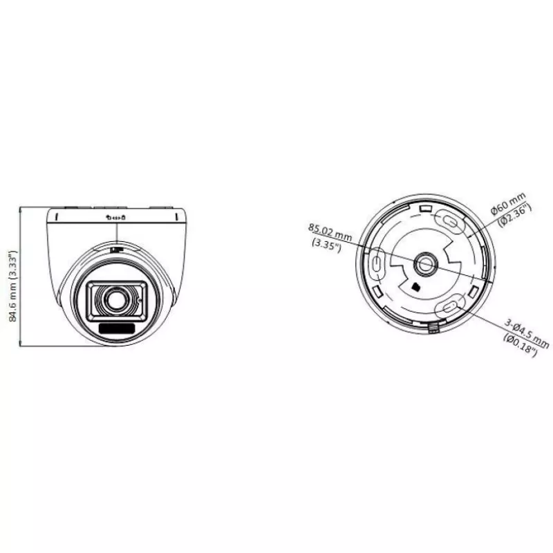 Hikvision DS-2CE76D0T-LPFS Telecamera Turret Turbo-HD 2MP (2,8mm)