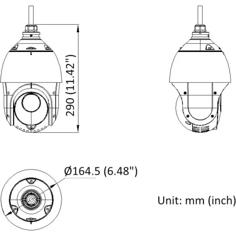 Hikvision DS-2DE4825IWG1-E telecamera di sicurezza IP PTZ Dome 8MP 25x con AcuSense, IR 100m, PoE+