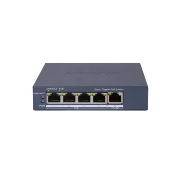 Hikvision DS-3E1505P-EI switch PoE 4 porte 1 Gbps