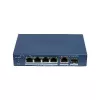 Switch unmanaged Hikvision DS-3E1506P-EI/M-4P1T1F(O-STD) con 4 porte PoE+, 1 Gigabit RJ45 e 1 uplink SFP