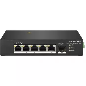 Hikvision DS-3T0306HP Switch di rete unmanaged 5 porte Fast Ethernet PoE nero